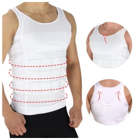 Slim N Lift Slimming Vest For Men White Thin-001