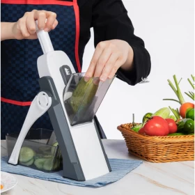 Multi-functional Vegetable 5IN1  Slicer Shredder Dicer Chopper with Thickness Adjuster