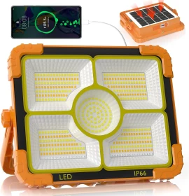 Multifunctional Rechargeable LED Solar Flood Light With Removable Solar Plate 100-Watt