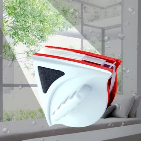 ممسحة زجاج مغناطيسية منظف مزدوج الجانب