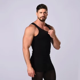 Slim N Lift Slimming Vest For Men Black Thin-001