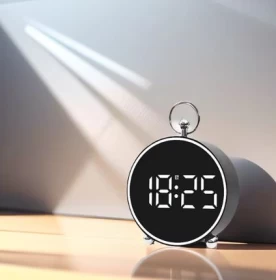 ساعة منبه LED  مكتبية وحائطية عرض درجة الحرارة