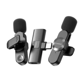 ميكروفونات لاسلكية مزدوجة من Earldom مع موصل تيب سي MC8C