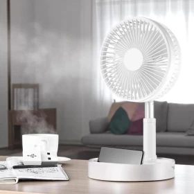 مروحة مكتب وأرضية قابلة للطي وقابلة للشحن -36x99سم