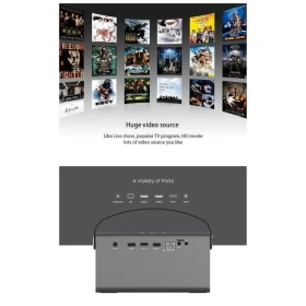 بروجكتور CRONY V7Pro الذكي | دقة HD 1080P ويدعم 4K + سماعة بلوتوث