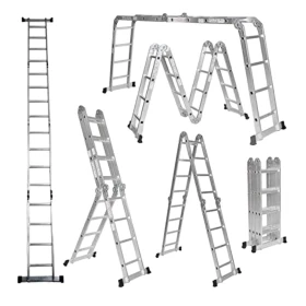 Multi-Purpose Multiple Position  Aluminum Folding Ladder