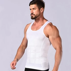 Slim N Lift Slimming Vest For Men White Thin-001